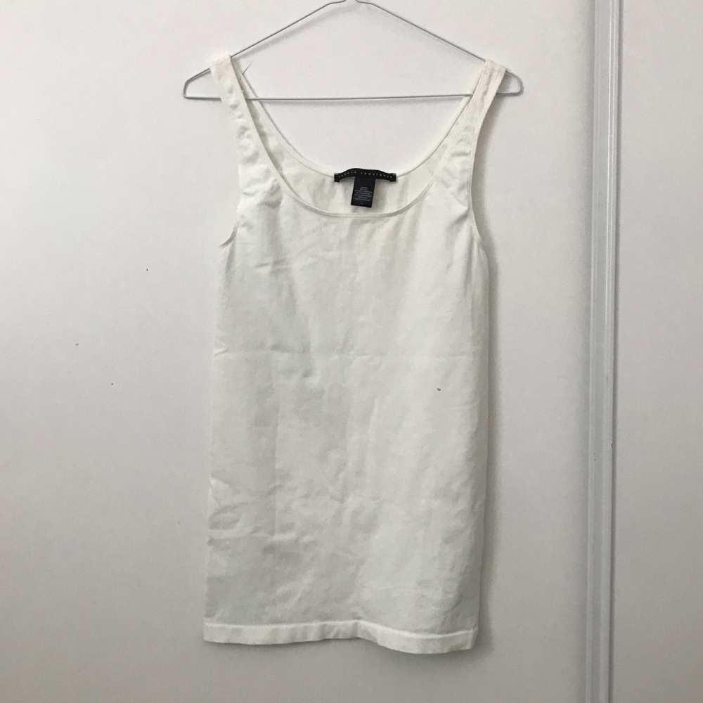 Robert Rodriguez Ribbed White Tank Top